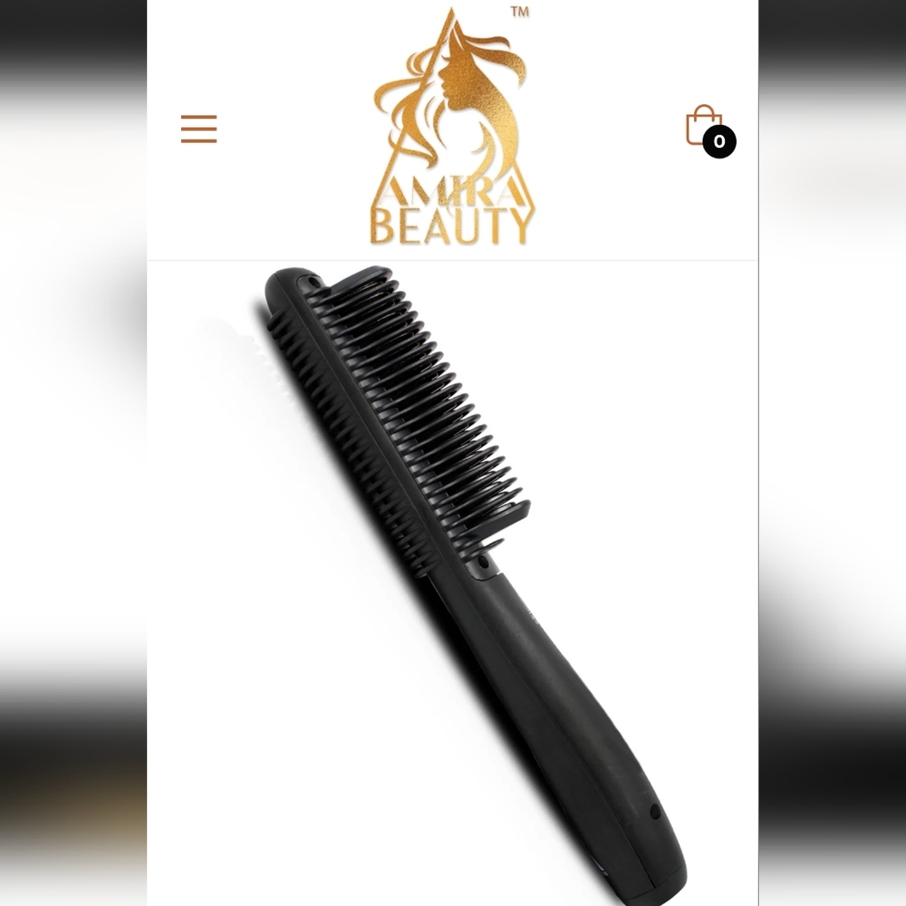 Amira Beauty Black Hair Straightening Comb